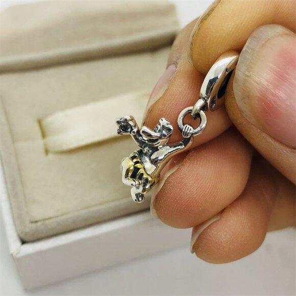 🧜🏾‍♀️🎀Pandora Disney 100th Anniversary Baloo Lab-grown Diamond Dangle Charm - Picture 5 of 5